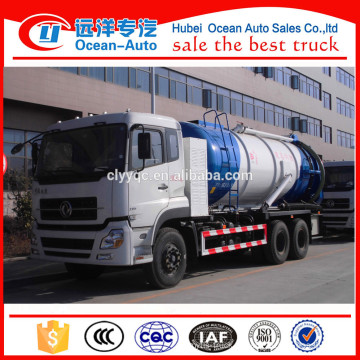 6 * 4 roue motrice Dongfeng Kinland Waste Vaccum Tanker